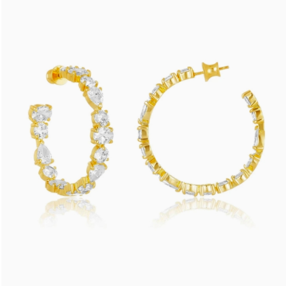 Melinda Maria hoop earrings,brand new.